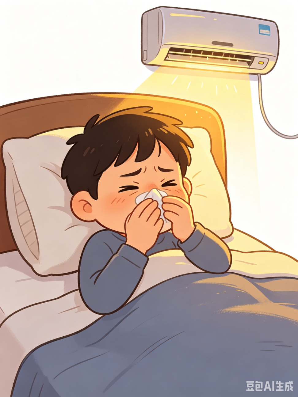 漫画风脏空调吹风图 (1).png